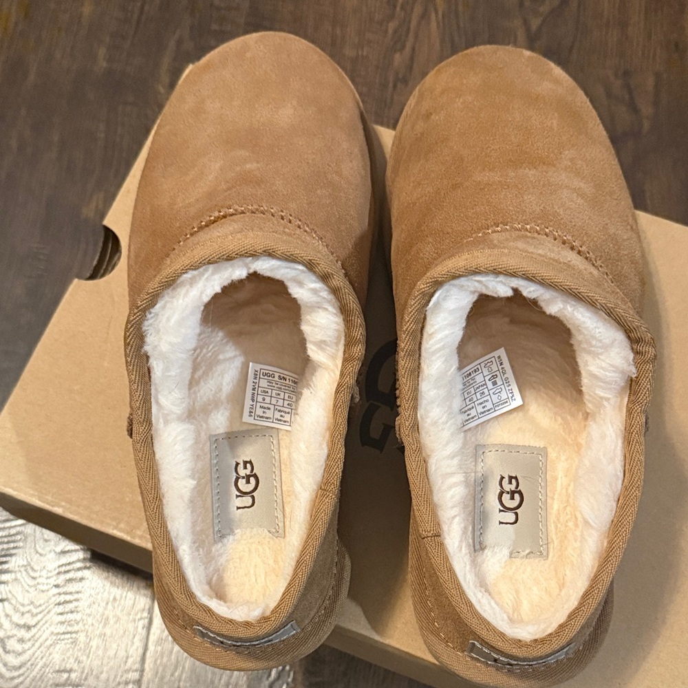 Ugg Tan Suede Slip-On Shoes - Picture 2 of 5